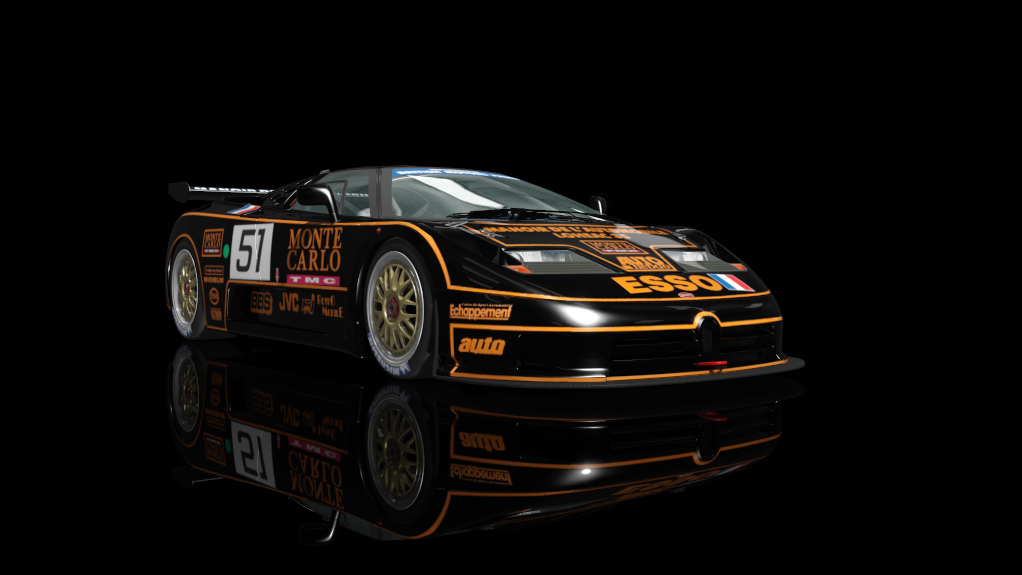 Bugatti EB110 SS (LM GT1) (1994), skin base Bugatti Orange Accent