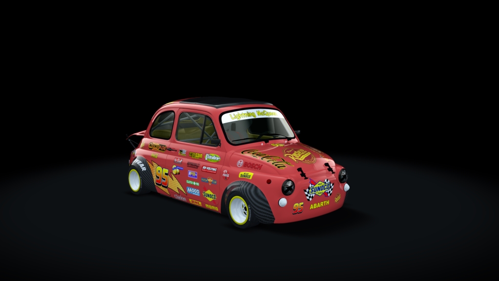 Fiat 695 minicar, skin 95_Lightning McQueen