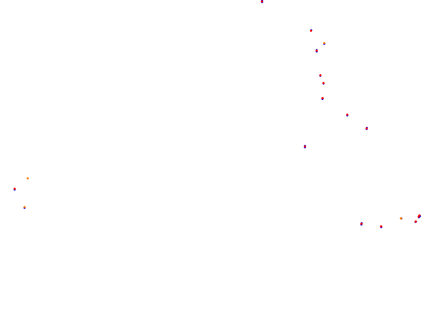 Pinwheel collisions